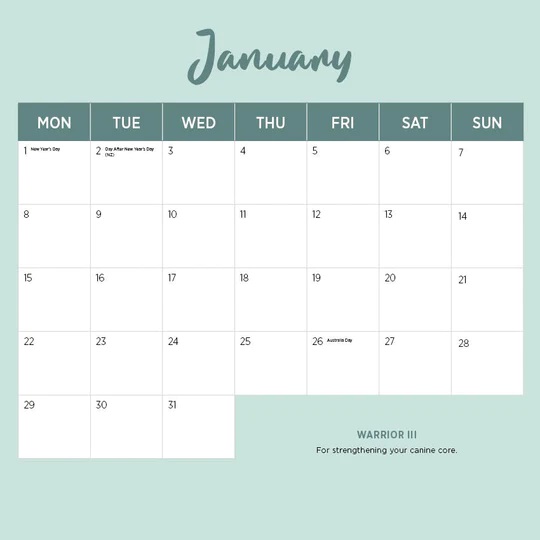 Dog Yoga 2024 Calendar Ryft